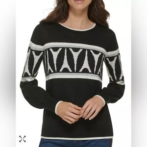 Karl Lagerfeld Eiffel Tower Intarsia sweater. Size L
